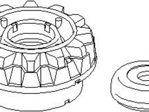 Rulment sarcina suport arc VW POLO (6N1), SEAT AROSA (6H), VW LUPO (6X1, 6E1) - TOPRAN 108 563