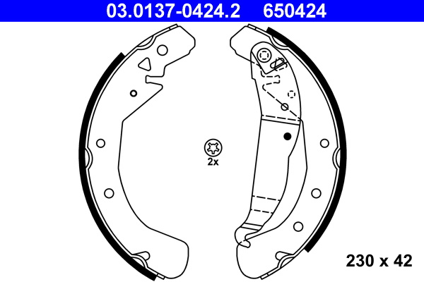 SABOTI FRANA ~ Spate OPEL ASTRA G CLASSIC (T98) 2004 2005 2006 2007 2008 2009 ~ 03.0137-0424.2 ~ ATE