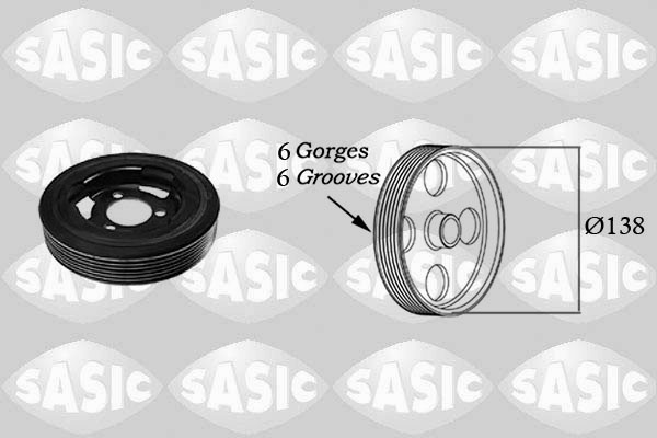 SASIC Fulie curea, arbore cotit 2156025 pentru masina PEUGEOT 5008 II (MC_, MJ_, MR_, M4_) 2016 2017 2018 2019 2020 2021 2022 2023