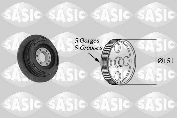 SASIC Fulie curea, arbore cotit 2156080 la masina BMW 3 Touring (E36) 1995 1996 1997 1998 1999