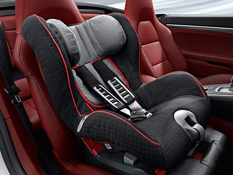 Scaun Copii Oe Porsche Seat Junior Isofix G1 Negru / Gri / Roșu 95504480609
