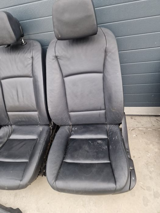 Scaune bancheta interior piele neagră b