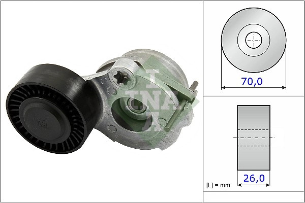 Schaeffler INA Intinzator curea, curea distributie 534047010 pentru masina AUDI A6 C7 Avant (4G5, 4GD) 2011 2012 2013 2014 2015 2016 2017 2018