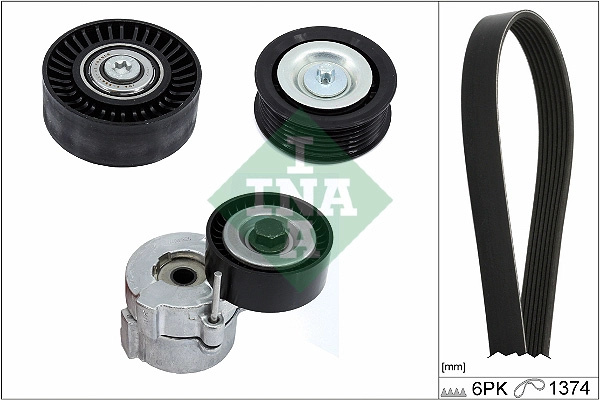 Schaeffler INA Set curea transmisie cu caneluri 529041710 pentru masina LANCIA DELTA III (844_) 198 A5.000; 198 A8.000 1956cc 165cp 121kW 2008 2009 2010 2011 2012 2013 2014