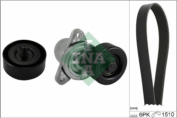 Schaeffler INA Set curea transmisie cu caneluri 529021510 compatibil cu HYUNDAI TRAJET (FO) D4EA 1991cc 113cp 83kW 2001 2002 2003 2004 2005 2006 2007 2008