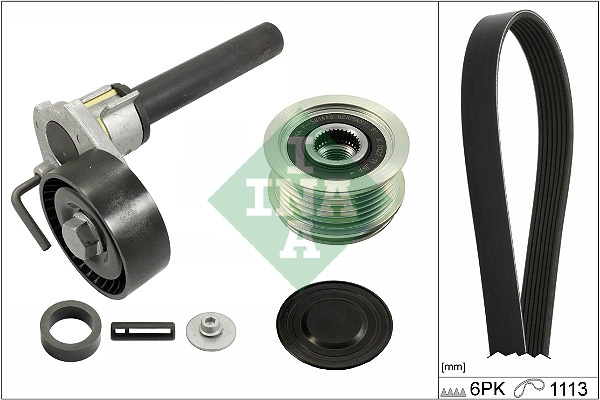 Schaeffler INA Set curea transmisie cu caneluri 529051420 la masina VW JETTA IV (162, 163, AV3, AV2) CCTA; CBFA; CCZA 1984cc 200cp 147kW 2010 2011 2012 2013 2014