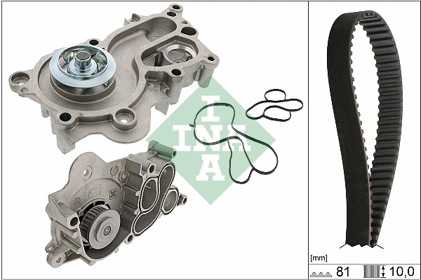 Schaeffler INA Set pompa apa + curea dintata 530074430 model SKODA KAMIQ (NW4) DBYA 999cc 90cp 66kW 2019 2020 2021 2022 2023 2024