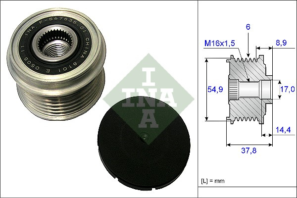 Schaeffler INA Sistem roata libera, generator 535021710 la masina KIA OPTIMA (JF) 2015 2016 2017 2018 2019