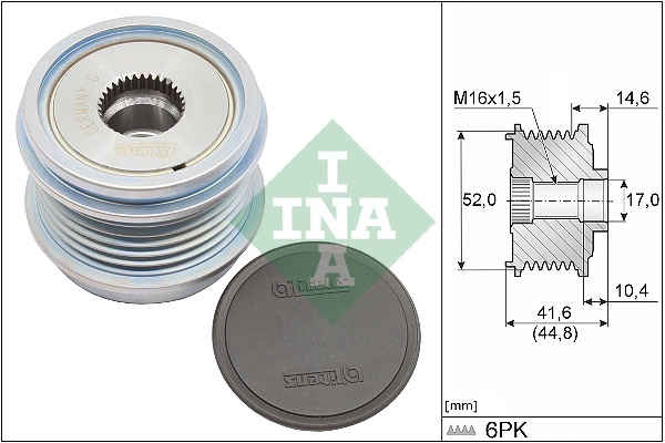 Schaeffler INA Sistem roata libera, generator 535034310 se potriveste la SKODA KAROQ (NU7, ND7) 2017 2018 2019 2020 2021 2022 2023 2024 2025