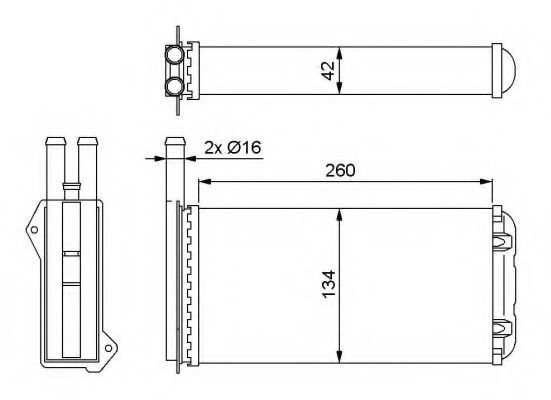 Schimbator caldura incalzire habitaclu 52220 NRF p