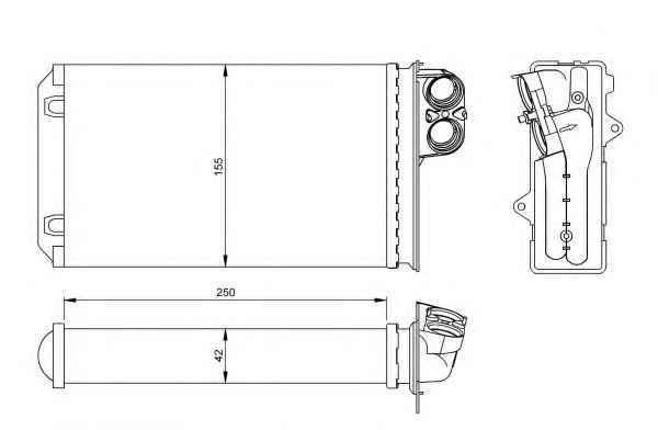 Schimbator caldura incalzire habitaclu 54250 NRF p