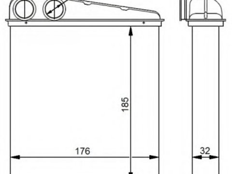 Schimbator caldura incalzire habitaclu 54271 NRF pentru Vw Passat Seat Alhambra Seat Leon Vw Touran Skoda Octavia Skoda Laura Skoda Superb Vw Jetta Vw Vento Vw Sharan Audi A3 Vw Golf Skoda Yeti Audi Tt Vw Tiguan Vw Eos Vw Caddy Vw Cc Vw Beetle Vw Nov