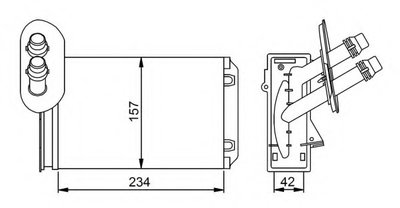 Schimbator caldura incalzire habitaclu 58223 NRF p