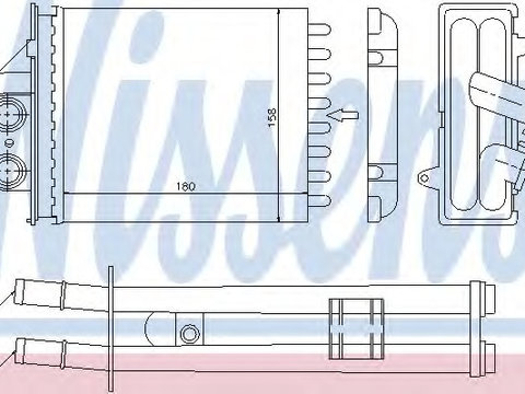 Schimbator caldura incalzire habitaclu 71453 NISSENS pentru Fiat Panda Fiat 500 Ford Ka Fiat 500l