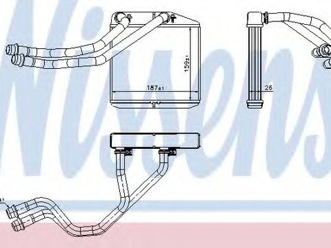 Schimbator caldura incalzire habitaclu 71455 NISSENS pentru Fiat Doblo Fiat Pratico Opel Combo