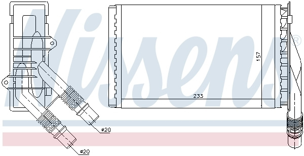 Schimbator caldura incalzire habitaclu 72985 NISSENS pentru Renault Kangoo Nissan Kubistar