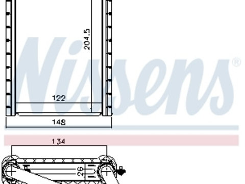 Schimbator caldura incalzire habitaclu 73991 NISSENS pentru Fiat Sedici