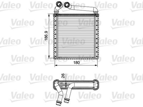 Schimbator caldura incalzire habitaclu 811500 VALEO pentru Vw Passat Skoda Octavia Vw Golf Vw Jetta Skoda Superb Vw Tiguan Vw Cc Vw Rabbit Vw Eos