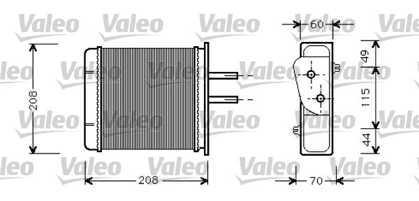Schimbator caldura, incalzire habitaclu (812145 VALEO) FIAT