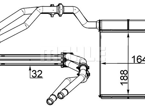 Schimbator caldura, incalzire habitaclu (AH257000S BEH MAH) FORD