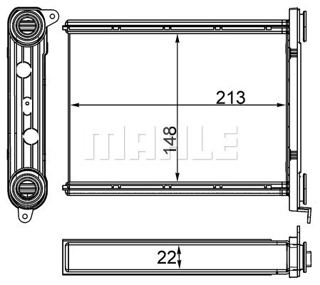 Schimbator caldura incalzire habitaclu AH259000S MAHLE pentru Renault Megane Renault Gran Renault Trafic Opel Vivaro Fiat Talento