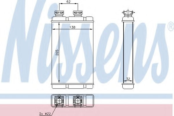 Schimbator caldura, incalzire habitaclu BMW Seria 3 Cupe (E46) (1999 - 2006) NISSENS 70513 piesa NOUA