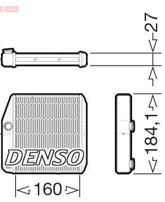 Schimbator caldura incalzire habitaclu Denso ALFA ROMEO MITO (955_) 2008-2018 - DRR09076