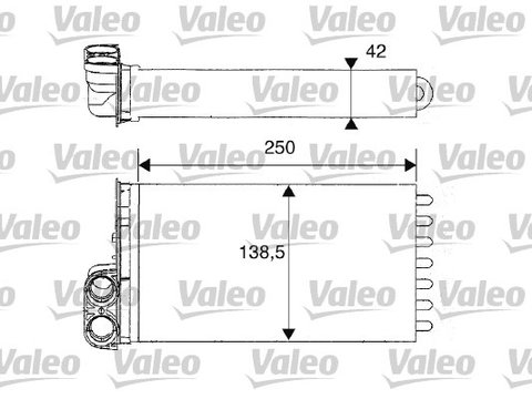 Schimbator caldura, incalzire habitaclu fata (812234 VALEO) Citroen,PEUGEOT