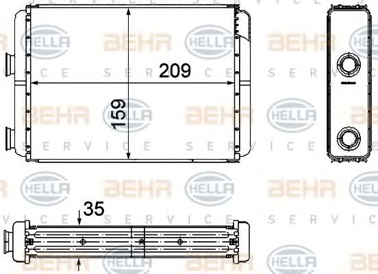 Schimbator caldura incalzire habitaclu FIAT DOBLO Cargo (223) - Cod intern: W20091639 - LIVRARE DIN STOC in 24 ore!!!