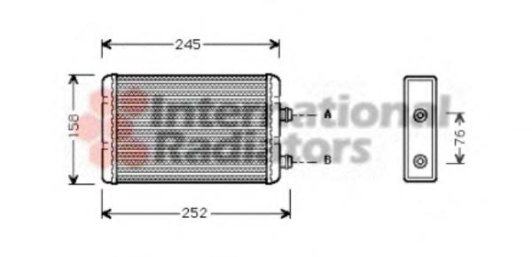 Schimbator caldura, incalzire habitaclu FIAT PUNTO (176), FIAT PUNTO (188), FIAT DOBLO (119) - VAN WEZEL 17006220