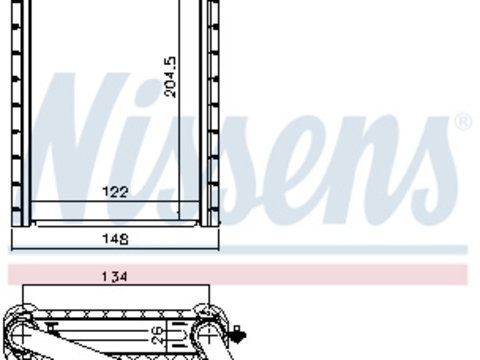 Schimbator caldura, incalzire habitaclu FIAT SEDICI 2006-2014 NISSENS 73991