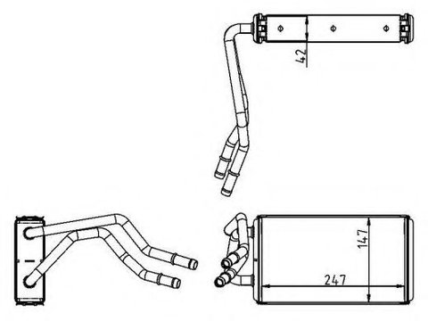 Schimbator caldura, incalzire habitaclu FORD TRANSIT bus (2006 - 2016) NRF 54227