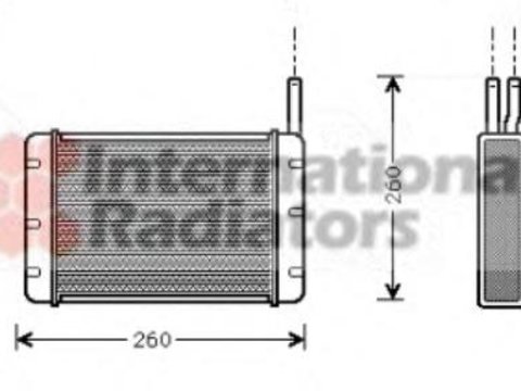 Schimbator caldura, incalzire habitaclu FORD TRANSIT bus (V_ _), FORD TRANSIT caroserie (V_ _), FORD TRANSIT platou / sasiu (V_ _) - VAN WEZEL 1800613
