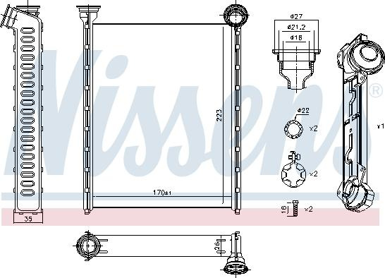 Schimbator caldura. incalzire habitaclu Heater CIT