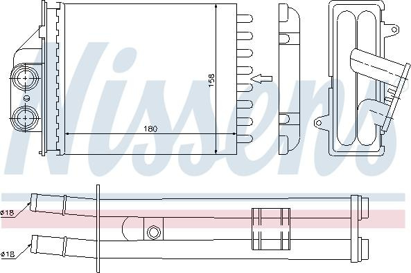 Schimbator caldura. incalzire habitaclu Heater Fia