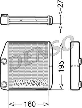 Schimbator caldura. incalzire habitaclu Heater ABARTH GRANDE PUNTO FIAT FIORINO-MINIVAN GRANDE PUNTO QUBO OPEL CORSA D 1.0 VAUXHALL CORSA Mk III (S07), Hatchback, 07.2006 - 08.2014 Denso DRR09075