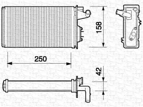 Schimbator caldura, incalzire habitaclu LANCIA DEDRA (835), ALFA ROMEO 145 (930), FIAT TEMPRA (159) - MAGNETI MARELLI 350218052000