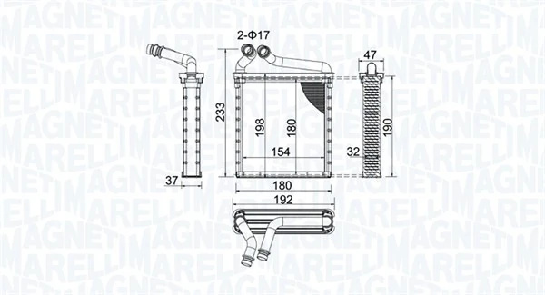 Schimbator caldura incalzire habitaclu Magneti Marelli VW GOLF V Variant (1K5) 2007-2009 - 350218442000
