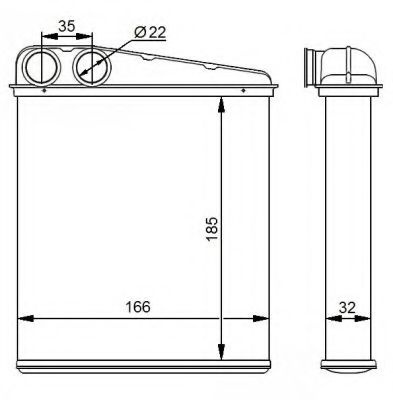 Schimbator caldura, incalzire habitaclu MERCEDES B-CLASS (W245) (2005 - 2011) NRF 54276 piesa NOUA