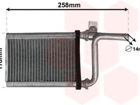 Schimbator caldura, incalzire habitaclu MITSUBISHI PAJERO IV (V8_W, V9_W) (2006 - 2016) VAN WEZEL 32006254 piesa NOUA