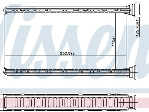 Schimbator caldura, incalzire habitaclu NISSENS 707288