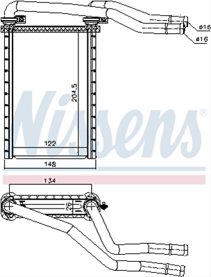 Schimbator Caldura, Incalzire Habitaclu Nissens Fiat 73991