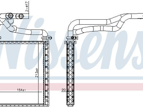 Schimbator caldura, incalzire habitaclu NISSENS 707191