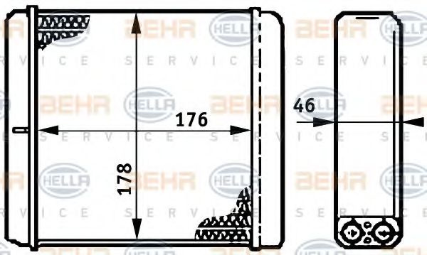 Schimbator caldura, incalzire habitaclu OPEL VECTRA A hatchback (88_, 89_) (1988 - 1995) HELLA 8FH 351 312-091