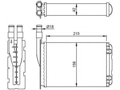 Schimbator caldura, incalzire habitaclu RENAULT TWINGO I (C06) (1993 - 2012) NRF 507339 piesa NOUA