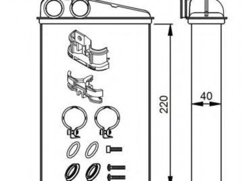 Schimbator caldura, incalzire habitaclu RENAULT GRAND SCENIC II (JM0/1) (2004 - 2016) NRF 54272 piesa NOUA