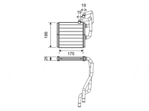 Schimbator caldura, incalzire habitaclu VALEO 811511