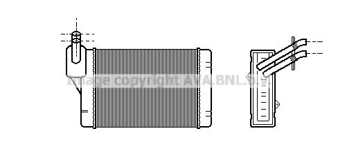 Schimbator caldura incalzire habitaclu VN6069 AVA QUALITY COOLING pentru Vw Golf Vw Scirocco Vw Passat Vw Rabbit Seat Toledo Seat Cordoba Seat Ibiza Skoda Octavia Vw Caddy Vw Panel Seat Arosa Vw Lupo Vw Polo