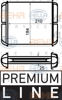 Schimbator caldura, incalzire habitaclu (8FH351024271 HELLA) HOLDEN,OPEL,VAUXHALL