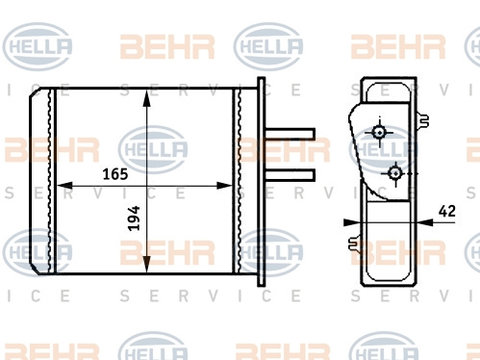 Schimbator caldura, incalzire habitaclu (8FH351313351 HELLA) FIAT,LANCIA